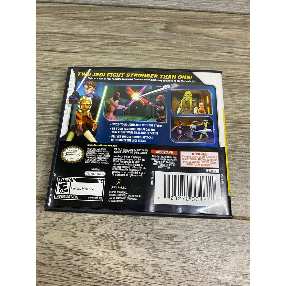 Star Wars The Clone Wars Jedi Alliance Nintendo DS CIB‎ NTR-CLWE-USA LucasArts